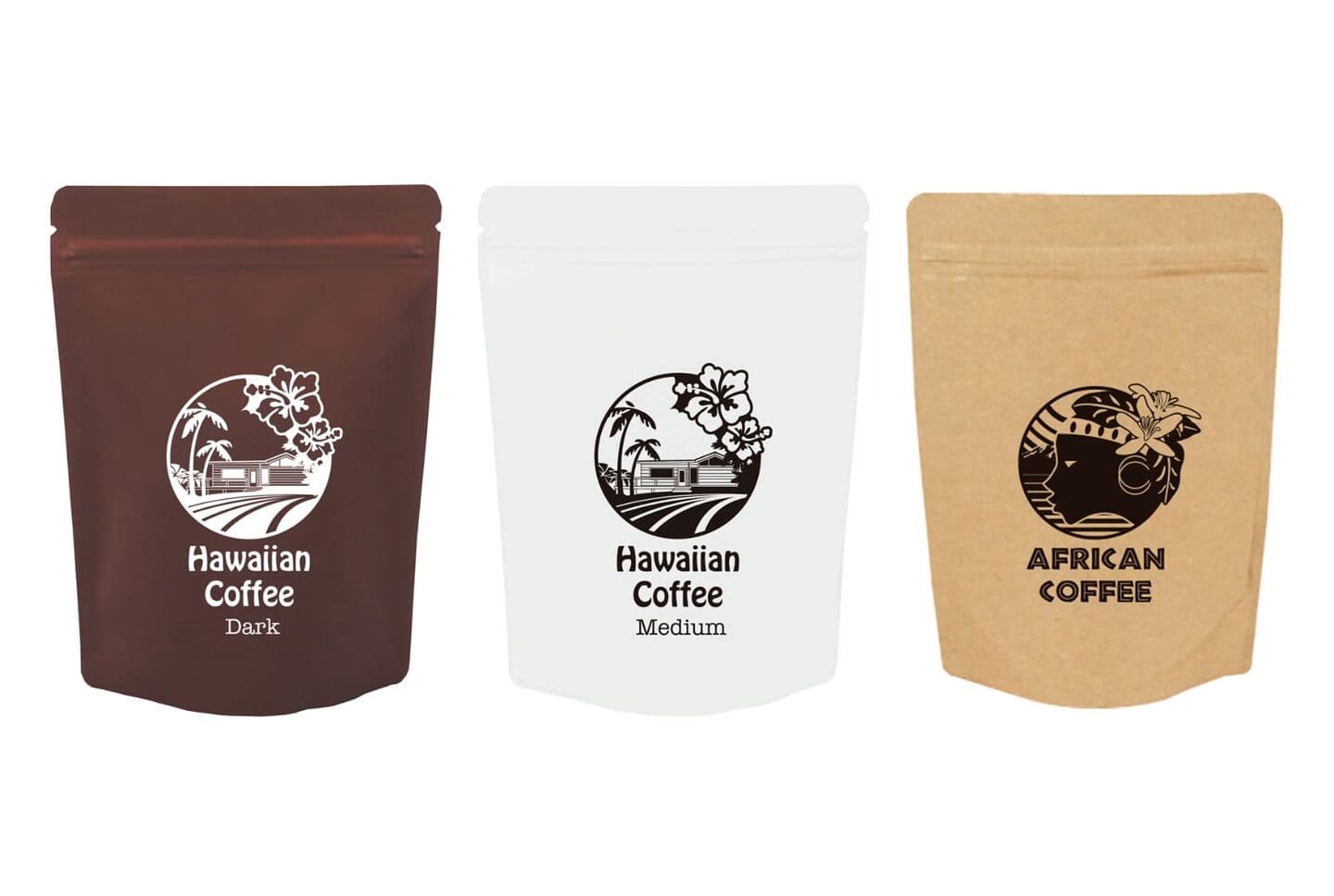 コーヒー豆のパッケージデザイン